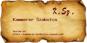 Kammerer Szabolcs névjegykártya